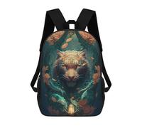 sinyumoney Enchanted Tiger Portrait -7 Mochila Escolar Para Niños Mochila Escolar Impresa En 3D Mochila Escolar De Moda Para Niños De Primaria Y Secundaria 17inch