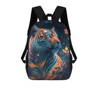 sinyumoney Enchanted Tiger Portrait -8 Mochila Escolar Infantil Con Impresión 3D, Mochila Escolar Informal Para Niños De Primaria Y Secundaria 17inch