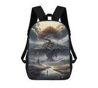 sinyumoney Enchanted Tree in Misty Landscape Mochilas Infantiles Mochila Escolar Mochila Impresa En 3D Para Niños Mochilas De Viaje Bolsas Para Libros Mochila Escolar Para Niños 17inch