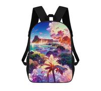 sinyumoney Enchanted Tropical Paradise -2 Mochila Escolar Infantil Impresa En 3D Para Niños, Mochilas De Viaje, Bolsas Para Libros, Mochila Escolar Infantil 17inch