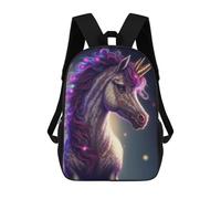 sinyumoney Enchanted Unicorn Portrait Mochila Escolar Infantil De Moda Informal Mochilas Infantiles Impresas En 3D Mochila Grande Para Niño 17inch