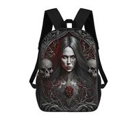 Sinyumoney Enchanted Unicorn Sky Mochila Escolar Para Trabajo, Negocios, Estudios, Trabajo O Viajes, Belleza gótica con rosa, 17"