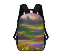 sinyumoney Enchanted Valley of Flowers Mochila, Mochila Escolar Impresa En 3D, Bolsa Para El Almuerzo Escolar, Mochila De Viaje, Mochila Para Amigos, Mochila Escolar Para Niñas Y Niños 17inch