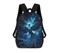 Sinyumoney Enchanted White Cat Mochilas para niños, mochila escolar, mochila impresa en 3D para niños, mochila de viaje, bolsa de escuela, bolsa de escuela para niños, Enigmatic Bird Soars, 17"