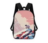 Sinyumoney Enchanted White Cat Mochilas para niños, mochila escolar, mochila impresa en 3D para niños, mochila de viaje, bolsa de escuela, bolsa de escuela para niños, Soledad Summit, 17"