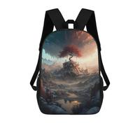 sinyumoney Enchanted Winter Landscape -2 Mochila Escolar Para Niños Mochila Escolar Impresa En 3D Mochila Escolar De Moda Para Niños De Primaria Y Secundaria 17inch