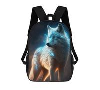 sinyumoney Enchanted Wolf Art Print Mochilas Escolares De Moda Para Papelería, Impermeables, Informales, Para Hombres, Mujeres Y Adolescentes 17inch
