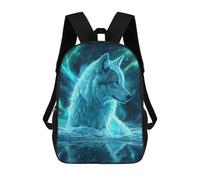sinyumoney Enchanted Wolf Aurora Mochilas Escolares, De Viaje Y Universitarias Para Hombres, Mujeres Y Adolescentes 17inch
