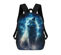 sinyumoney Enchanted Wolf Spirit Art Print -1 Mochilas Infantiles Mochila Escolar Impresa En 3D Para Niños Mochilas De Viaje Bolsas Para Libros Para Niños 17inch Mochila Escolar