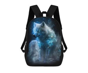 sinyumoney Enchanted Wolf Spirit Art Print -2 Mochila Escolar, Mochila De Viaje Para La Universidad, Mochilas Para Niñas Y Adolescentes 17inch