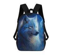 sinyumoney Enchanted Wolf Spirit Art Print Mochila Escolar, Bolso Resistente Para Portátil, Ideal Para Acampar, Aventuras Al Aire Libre Y Viajes Diarios 17inch