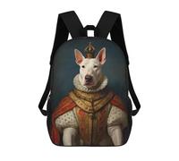 sinyumoney English Bull Terrier King Mochila Escolar/de Negocios Resistente Para Portátil Para Niños/niñas/adolescentes 17inch