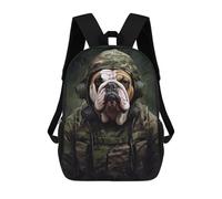 sinyumoney English Bulldog Camo Mochilas Infantiles Impresas En 3D Para Niños. Mochilas De Viaje De Moda Para Niños. Mochila Escolar Para Estudiantes De Primaria Y Secundaria.