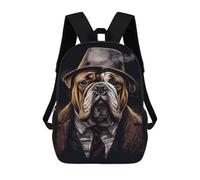 sinyumoney English Bulldog Gangster Mochila Escolar Grande Resistente Al Agua Para Portátil Para Niños/niñas/adolescentes 17inch