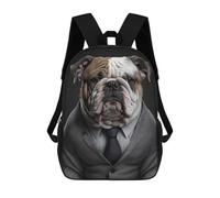 sinyumoney English Bulldog Mens Suit Mochila Escolar, De Negocios, Resistente, Para Portátil, Para Camping, Aventuras Al Aire Libre Y Viajes Diarios 17inch