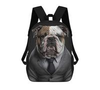 sinyumoney English Bulldog Mens Suit Mochila Escolar Resistente Al Agua, Mochila De Viaje, Bolsa Para Computadora - Perfecta Para Viajes, Trabajo Y Uso Diario 17inch