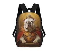 sinyumoney English Bulldog The Pope Mochila Escolar, De Trabajo, Para Portátil, Mochila - Perfecta Para Viajes, Trabajo Y Uso Diario 17inch
