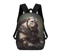 sinyumoney English Bulldog Viking Mochila Escolar Secundaria Informal Para Viajes Para Niños/niñas/adolescentes 17inch