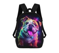 sinyumoney English Bulldog Wall Art Mochila Impresa En 3D Para Niños, Mochila Escolar, Mochilas De Viaje Para Niños, Bolsas De Libros De Alta Capacidad, Mochila Infantil 17inch