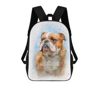 sinyumoney English Bulldog Watercolor Mochilas Escolares, Bolsos De Negocios, Bolsos Para Portátiles Resistentes Para Hombres, Mujeres Y Adolescentes 17inch