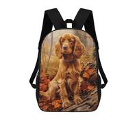 sinyumoney English Cocker Spaniel in Autumn Forest Mochila Escolar Para Niñas Mochila Impermeable Mochila Informal De Día Mochila Ligera Para Niño Y Niña Mochila Escolar 17inch