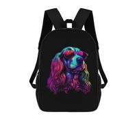 sinyumoney English Cocker Spaniel Mochila Escolar Infantil Impresa En 3D 17inch Mochilas Escolares Para Niños, Estilo Casual Y Moderno, Mochilas De Viaje De Alta Capacidad