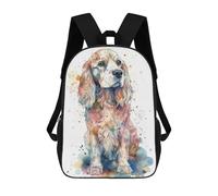 sinyumoney English Cocker Spaniel Mochilas Para Niños Mochila Escolar Mochila Escolar Impresa En 3D Para Niños Estudiantes De Primaria Y Secundaria 17inch