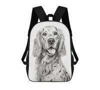 sinyumoney English Setter Mochila Infantil De 17 Pulgadas, Mochila Escolar Con Estampado 3D De Dibujos Animados Para Niños Y Adolescentes.