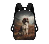 sinyumoney English Springer Spaniel in A Field Mochilas Infantiles Mochila Escolar Impresa En 3D Para Niños Mochilas De Viaje Bolsas Para Libros Para Niños 17inch Mochila Escolar