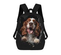 sinyumoney English Springer Spaniel Mochila Escolar Infantil Estampada Para Adultos Y Niños, Mochila De Viaje Para El Día A Día 17inch