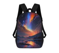 sinyumoney Epic Blue And Orange Sky Mochila Para Niños, Adolescentes Y Estudiantes, Mochilas Para Niñas, Mochilas Para Niños Pequeños, Primaria Y Secundaria 17inch