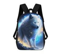 sinyumoney Epic Fantasy Wolf Art Print Mochila Escolar Para La Escuela Secundaria, Preparatoria, Universidad Y Viajes Para Niños/niñas/adolescentes 17inch
