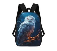 sinyumoney Epic Snowy Snow Owl Mochila Escolar Impresa En 3D Para Niños, Mochila Escolar Informal De Moda Para Viajes Para Niños Y Estudiantes 17inch