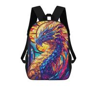 sinyumoney Epic Stained Glass Dragon Mochilas Escolares, De Viaje Y Universitarias Para Hombres, Mujeres Y Adolescentes 17inch