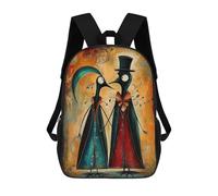 sinyumoney Eternal Embrace Steampunk Penguin Lovers Mochilas Para Niños Mochila Escolar Mochila Escolar Impresa En 3D Para Niños Estudiantes De Primaria Y Secundaria 17inch
