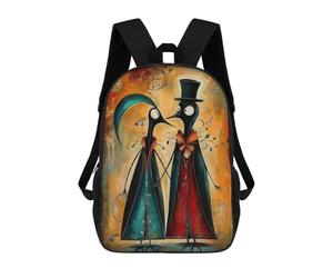 sinyumoney Eternal Embrace Steampunk Penguin Lovers Mochilas Para Niños Mochila Escolar Mochila Escolar Impresa En 3D Para Niños Estudiantes De Primaria Y Secundaria 17inch
