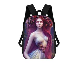 sinyumoney Ethereal Flower Girl Mochila Escolar Para Niñas Mochila Impermeable Mochila Informal De Día Mochila Ligera Para Niño Y Niña Mochila Escolar 17inch