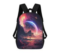 sinyumoney Ethereal Twilight Galaxy Mochila Escolar Para Niños Con Impresión 3D, Mochila Moderna Para Niños Y Niñas, Mochila Informal Para Estudiantes. 17inch