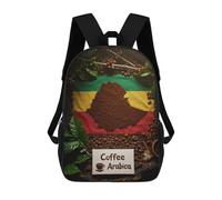 sinyumoney Ethiopian Coffee Arabica Still Life Mochila Infantil De Moda Divertida Mochila Escolar Para Niños Y Adolescentes Con Impresión 3D Para Niños 17inch