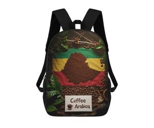 sinyumoney Ethiopian Coffee Arabica Still Life Mochila Infantil De Moda Divertida Mochila Escolar Para Niños Y Adolescentes Con Impresión 3D Para Niños 17inch