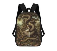 sinyumoney Eve And Serpent Mochila Escolar Informal Para El Día A Día, Ideal Para El Trabajo, El Colegio, El Camping, Las Aventuras Al Aire Libre Y Los Viajes Diarios 17inch
