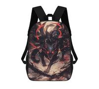 sinyumoney Evil Black Kitsune Fox Mochila Escolar Mochilas Escolares Para Niñas Y Niños Mochila Con Bolsillo Mochila Escolar De Moda Mochila Infantil 17inch