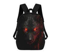 sinyumoney Evil Black Wolf Mochilas Infantiles Impresas En 3D Para Niños, Mochilas Escolares De Moda, Mochilas De Viaje, Mochilas Escolares Para Niños De Primaria 17inch