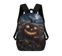sinyumoney Evil Pumpkin Halloween Mochila Escolar Infantil Impresa En 3D Para Niños, Mochilas De Viaje, Bolsas Para Libros, Mochila Escolar Infantil 17inch