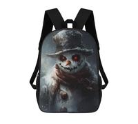 sinyumoney Evil Snowman Mochila Escolar Para Niños Y Niñas, Mochila Informal De Viaje, Mochila De Gran Capacidad Para El Día A Día 17inch