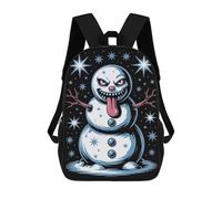 sinyumoney Evil Snowman with Tongue Out Mochila Escolar Infantil Impresa En 3D Para Niños, Mochilas De Viaje, Bolsas Para Libros Para Niños Estudiantes De Primaria 17inch