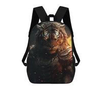 sinyumoney Evil Tiger Warrior Suit Mochilas Informales Para Niños, Mochila Escolar Para Adolescentes, Niñas Y Niños, Mochilas Para Libros 17inch