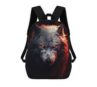 sinyumoney Evil White Wolf Mochila Escolar Infantil Impresa En 3D Para Niños, Mochilas De Viaje De Alta Capacidad, Bolsas Para Libros, Mochila Escolar Infantil 17inch