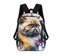 sinyumoney Exotic Shorthair Cat Ink Mochila De Día Mochila De Negocios Mochila Impermeable Para Libros Para Hombres/mujeres 17inch