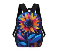 sinyumoney Expressionist Geometry Sunflower - Vibrant Abstract Floral Art Mochilas Para Niños Mochila Escolar Mochila Escolar Impresa En 3D Para Niños Estudiantes De Primaria Y Secundaria 17inch